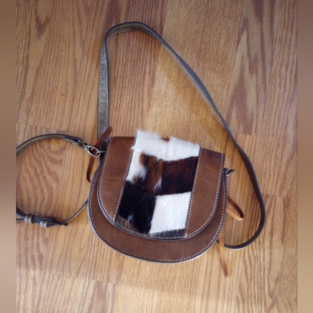 Tony Lama Brown Crossbody Saddle Bag